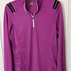 Greg Norman Collection Deep Fuschia Women's Jersey Top- Size Large